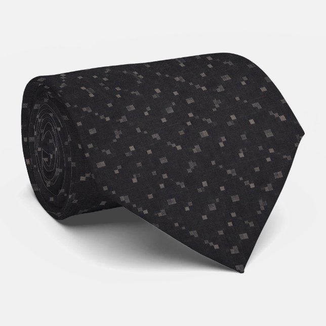 Modern geometrisk kolgrå slips (Rullad)