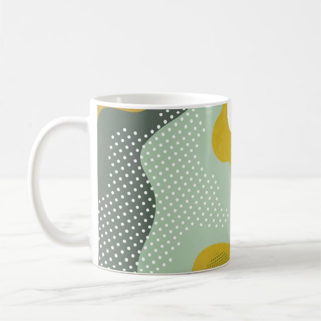 Modern geometrisk komposition för abstrakt med dek kaffemugg (Vänster)