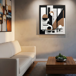 Modern geometrisk komposition poster