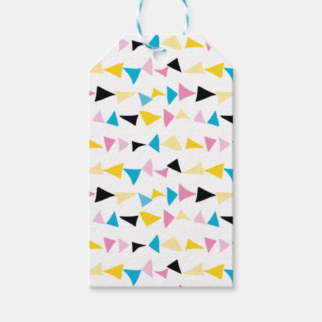 Modern geometrisk konetti mönster presentetikett (Framsidan)