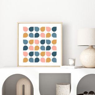 Modern geometrisk konsdesign i mitten poster