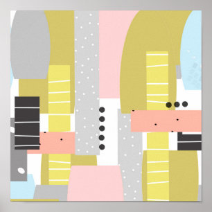 modern geometrisk konst i abstrakten poster