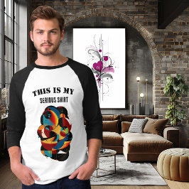 Modern geometrisk konst – lekfull abstrakt med kvi t shirt