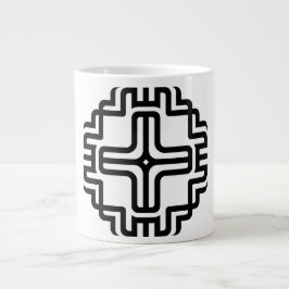 Modern geometrisk korslinjekonst jumbo mugg