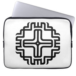 Modern geometrisk korslinjekonst laptop fodral
