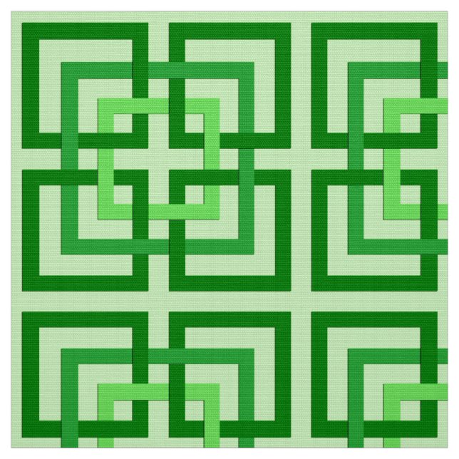 Modern geometrisk kvadrat, Mint Grönt och Emerald Tyg (Provkarta)