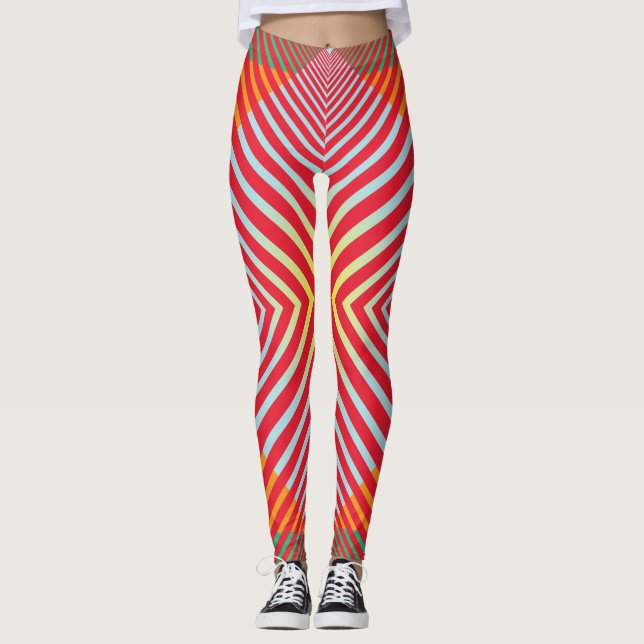 Modern geometrisk legering leggings (Framsida)