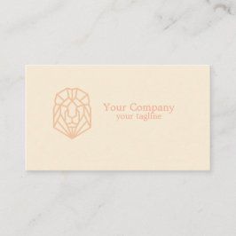 Modern geometrisk lejon pastel feminime färg art visitkort