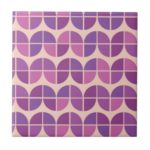 Modern geometrisk Lila för Rosa i mitten av århund Kakelplatta
