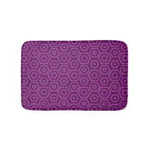 Modern geometrisk Lila - kapade hexagon Badrumsmatta