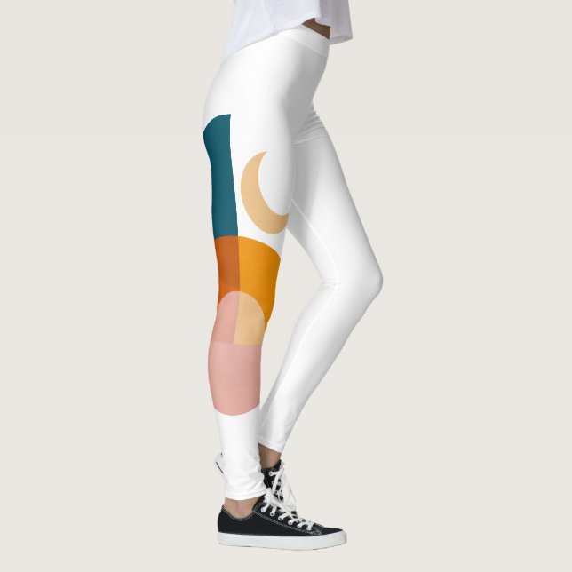 Modern geometrisk mån abstrakt konst leggings (Höger)