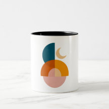 Modern geometrisk mån abstrakt konst