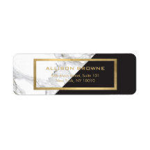 Modern geometrisk marble/Black och Faux Guld
