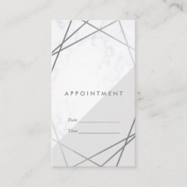 Modern geometrisk Marble&Grey Visitkort