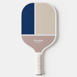 Modern geometrisk marin beige pickleball paddel