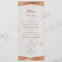 Modern Geometrisk Marmor Koppar Kalligrafi Bröllop