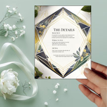 Modern Geometrisk med Små Blommor Detaljerat Kort