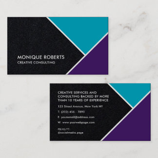 Modern geometrisk minimalism visitkort