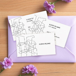 Modern Geometrisk Minimalistisk Elegant Profession Visitkort