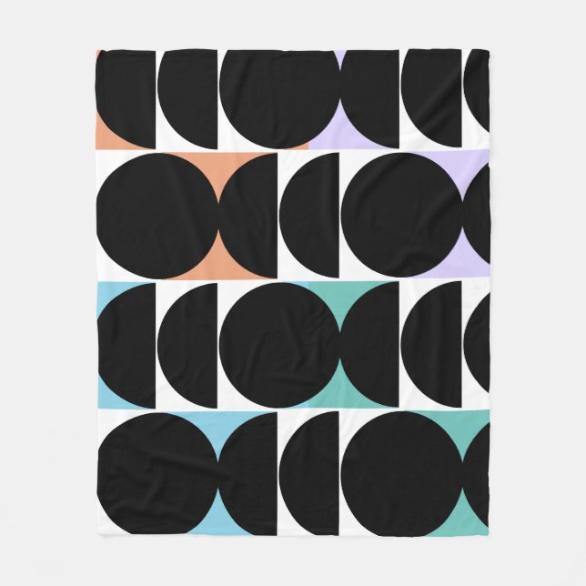 Modern geometrisk mitten av seklet fleecefilt (Framsidan)