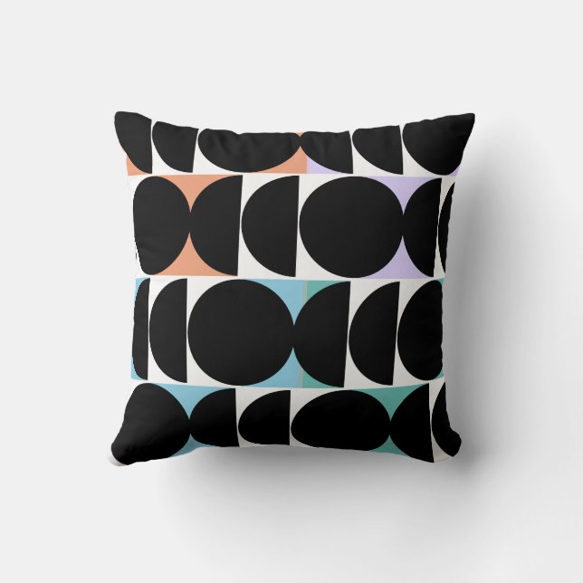 Modern geometrisk mitten av seklet kudde (Baksida)