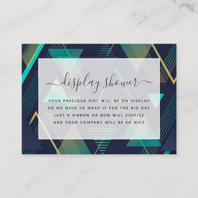 Modern geometrisk Möhippa-hölje Tilläggskort (Framsida)