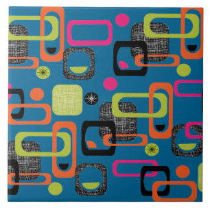 Modern geometrisk Mönster för Mid Centers Funky Kakelplatta