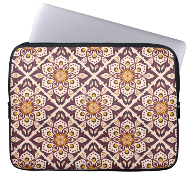 Modern geometrisk mönster från mitten av 1900-tale laptop fodral (Framsidan)