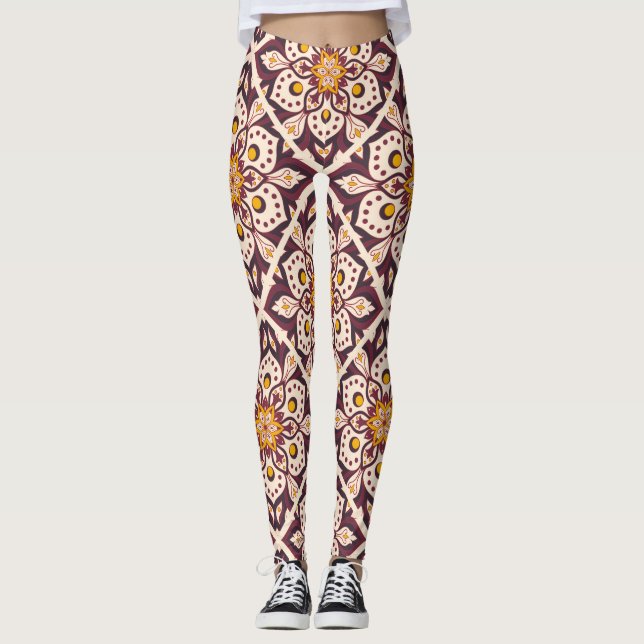 Modern geometrisk mönster från mitten av 1900-tale leggings (Framsida)
