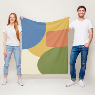 Modern geometrisk Mönster i medelårhundradet - Ret Fleecefilt