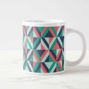 Modern geometrisk Mönster i mitten av århundrade Jumbo Mugg