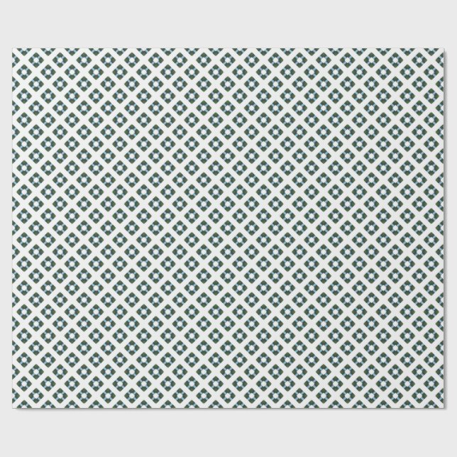 Modern geometrisk Mönster i naturinspirerat Färg Presentpapper (Platt)