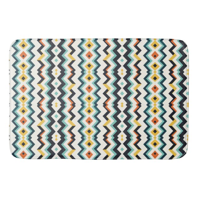 modern geometrisk mönster med chevron badrumsmatta (Framsidan)