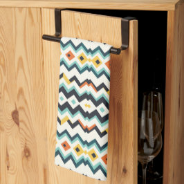 modern geometrisk mönster med chevron kökshandduk