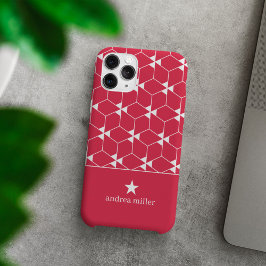 Modern geometrisk mönster med stjärnmonogram