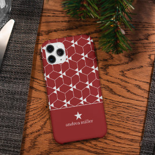 Modern geometrisk mönster med stjärnmonogram