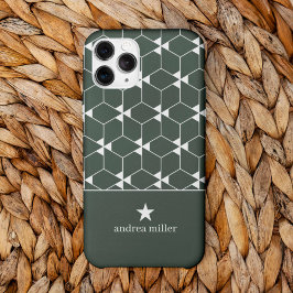 Modern geometrisk mönster med stjärnmonogram