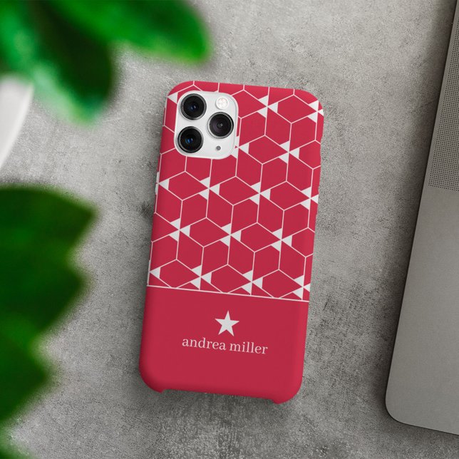 Modern geometrisk mönster med stjärnmonogram (Skapare uppladdad)