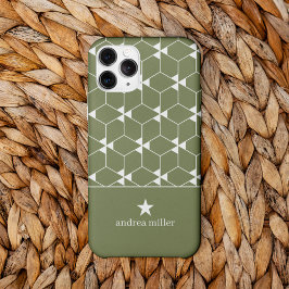 Modern geometrisk mönster med stjärnmonogram