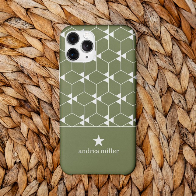 Modern geometrisk mönster med stjärnmonogram (Skapare uppladdad)