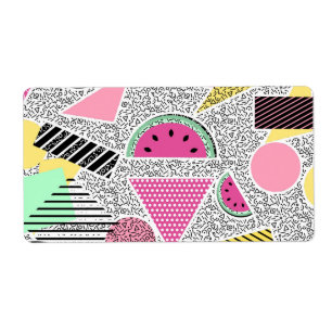Modern geometrisk mönster Memphis mönster inspir Fraktsedel