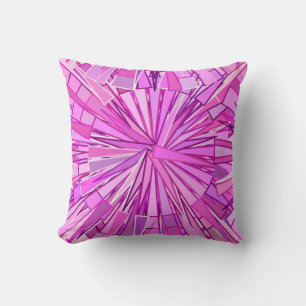 Modern geometrisk mosaik, Violet och Orchid Kudde