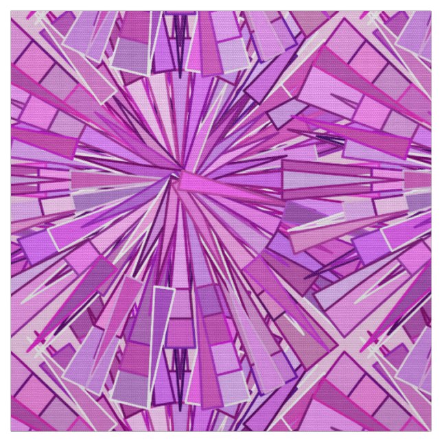 Modern geometrisk mosaik, Violet och Orchid Tyg (Provkarta)
