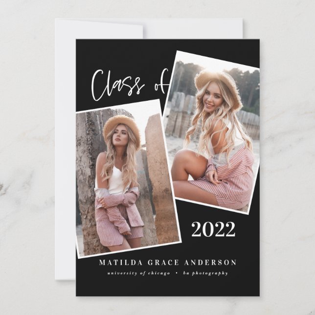 Modern geometrisk multifoto-studentfest (Framsida)