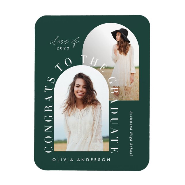 Modern geometrisk multifotomarch studenten magne magnet (Vertikal)