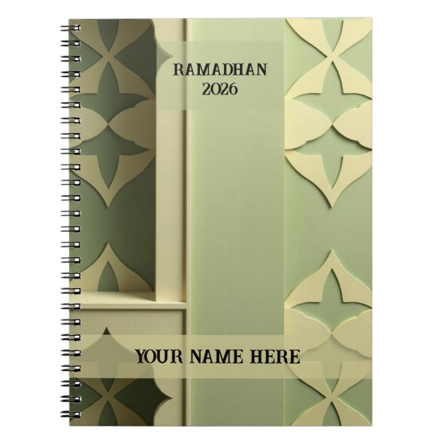 Modern Geometrisk Muslimsk Anteckningsbok (Framsidan)