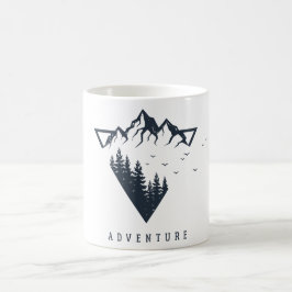 Modern geometrisk natur bergen Äventyr Kaffemugg