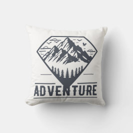 Modern geometrisk natur bergen Äventyr Kudde