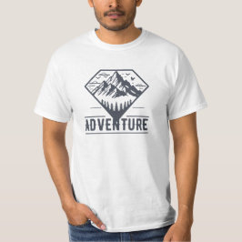 Modern geometrisk natur bergen Äventyr T Shirt