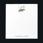 Modern geometrisk natur liggande Personlig Anteckningsblock<br><div class="desc">Anteckningsblocket för Personlig av den surreala geometriska skogarnas natur och art</div>